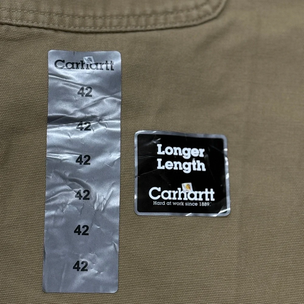 Carhartt Canvas‎ Carpenter Shorts Mens 42 Khaki Tan Longer Length NWT